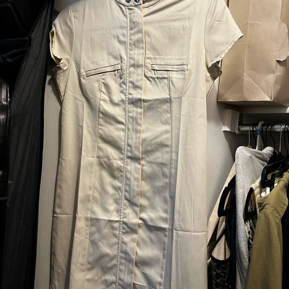 Chic Cream Midi Dress with Timeless Elegance